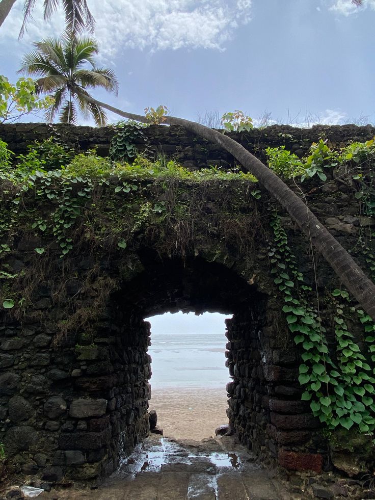 Revdanda Portuguese fort and Konkan coastline, Raigad district